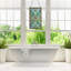 Baroque Style Tiffany-Stained Glass Metal Filigree Window Panel