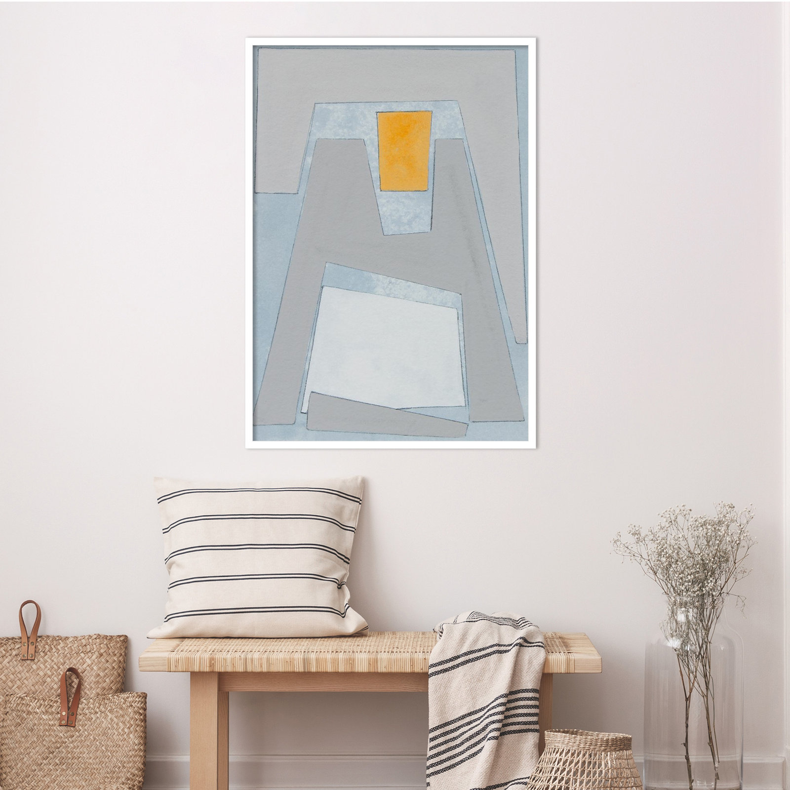 Femi "Elements of the Chateau VII" Print, White, 41" H x 29" W x 1" D