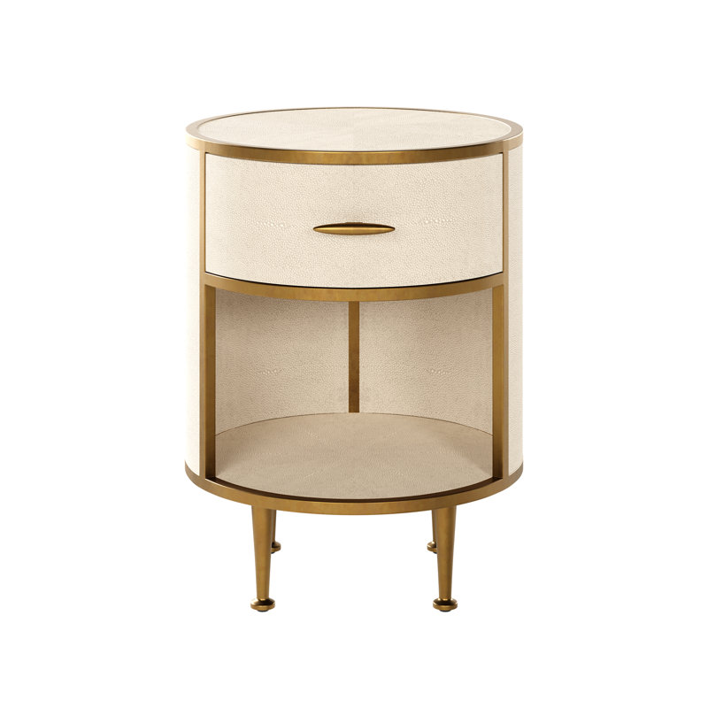 Heredia 45cm W Steel Bedside Table