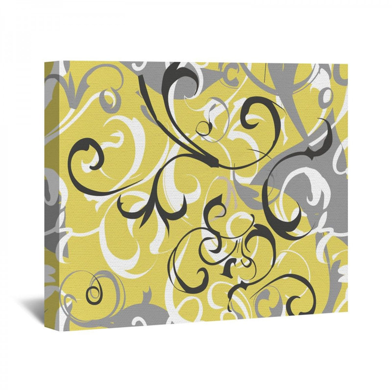 Floral, impression sur toile encadrée, H 11 po x l 14 po x P 3 po