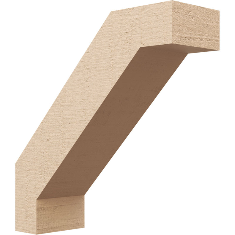 Attelle de genou Burlington en faux bois de cèdre brut Timberthane, l 5 po x P 16 po x H 16 po, brun clair apprêté