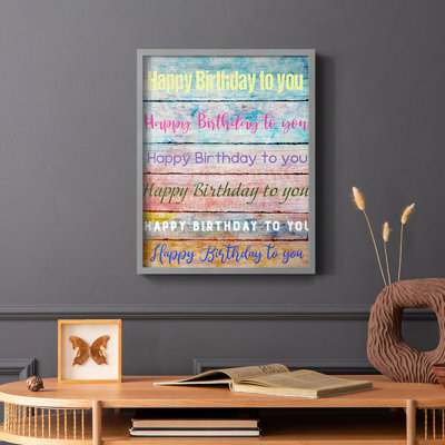 Birthday Song Framed Print - Solid Wood