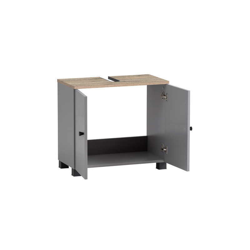 Bridget Freestanding Bathroom Storage Cabinet, Grey/Brown/Blue
