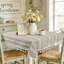 Petite housse de table boho carrée, lin printemps pour table basse ronde, housse de table de chevet, dessus de housse de couloir de commode, décor maison de campagne rustique d'été