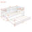 Wooden Daybed With Trundle, Daybed With Storage Shelf And USB Charging Ports-1042173419-1042173418