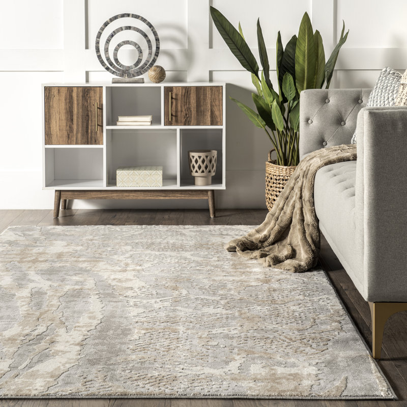 Shirley Snake Print Area Rug, Rectangle 4' x 6'