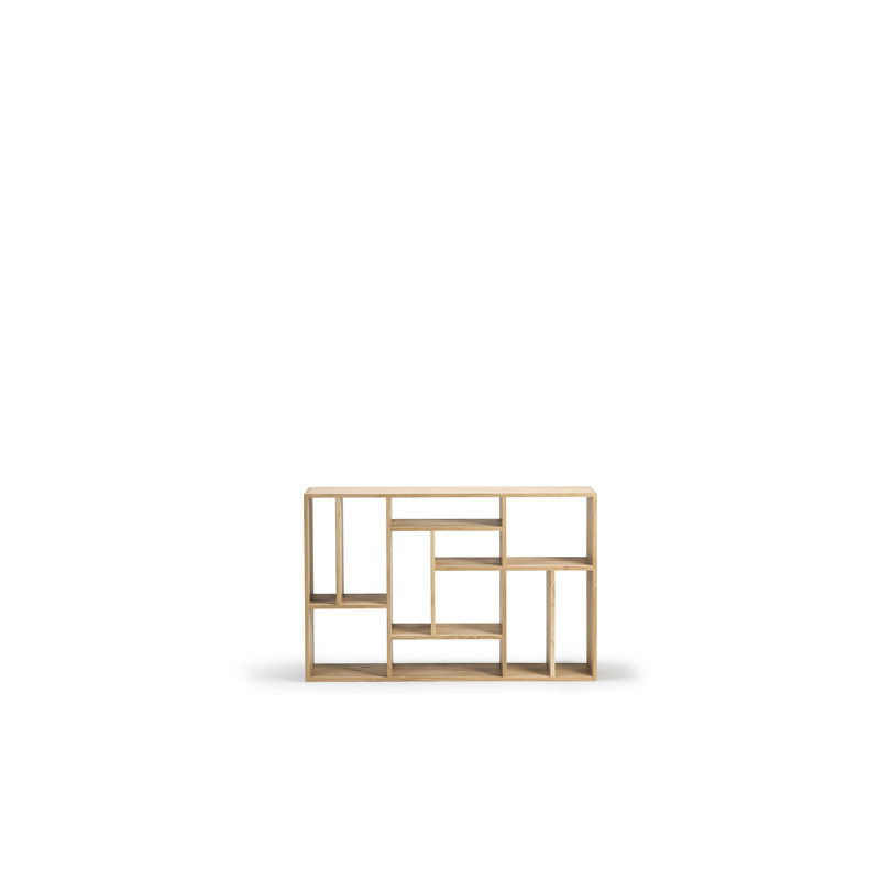M Solid Wood Geometric Bookcase