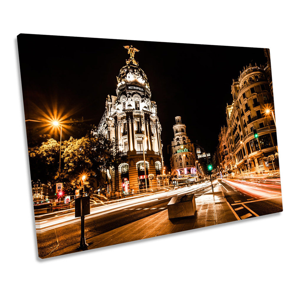 Madrid Spain Cityscape CANVAS WALL ART Picture Print