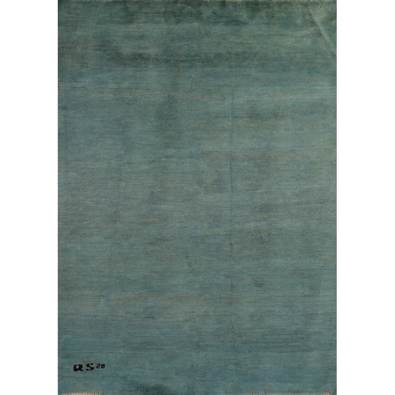 Modern Green Gabbeh Oriental Rug 4x6
