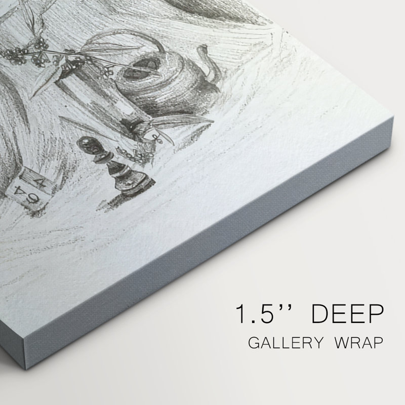 A Gentleman IV  -Custom Wrapped Gallery Canvas - 3 Pieces, 12" H x 24" W