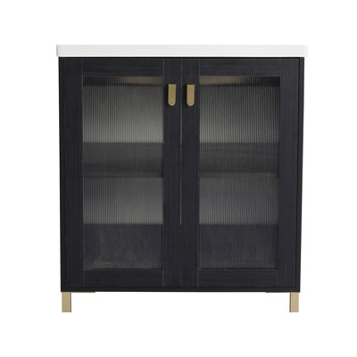 27.8'' Single Bathroom Vanity with Ceramic Top