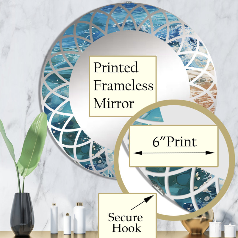 Eytel - Miroir mural rond, 32 po x 32 po