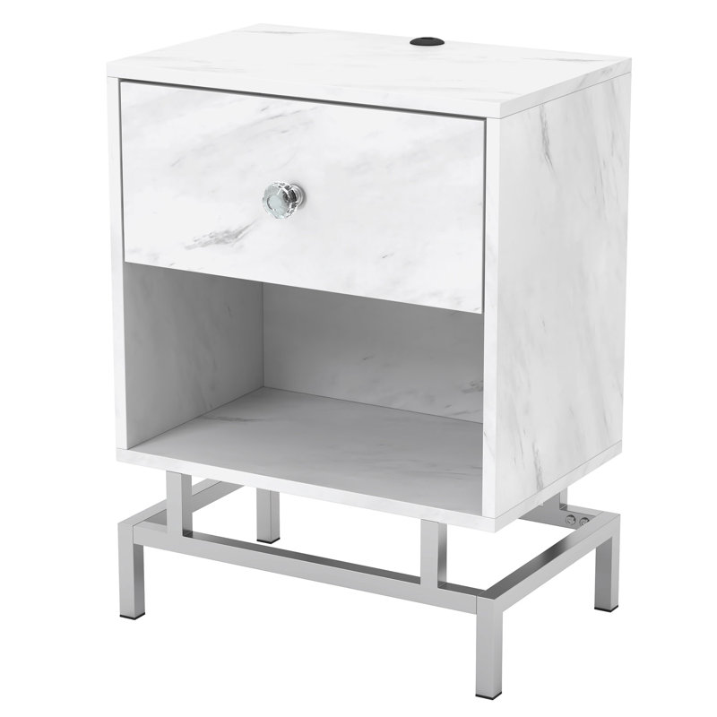 Breyelle Metal End Tables, White