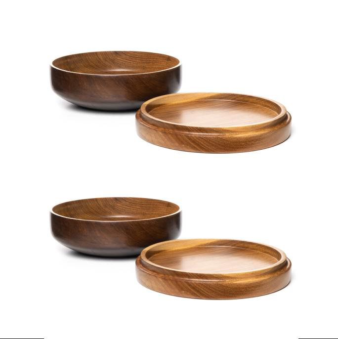 Two-Toned Efran Wooden Bowl - Jumbo 2-Pack