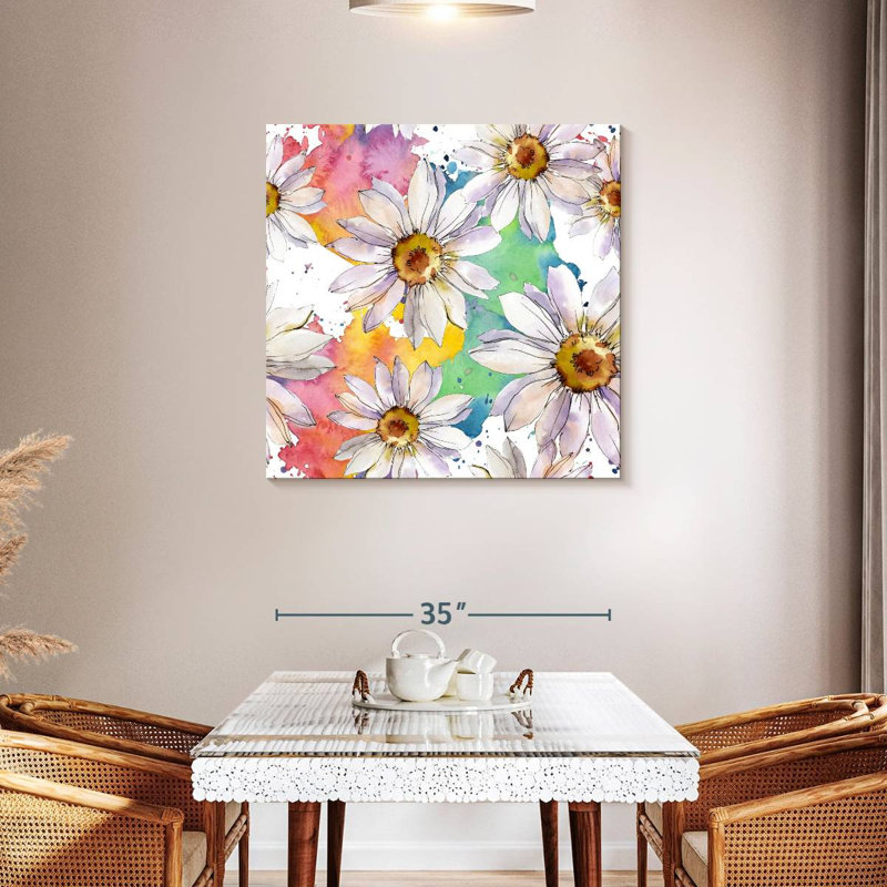 Harnek Color Splash Daisies, 36" H x 36" W