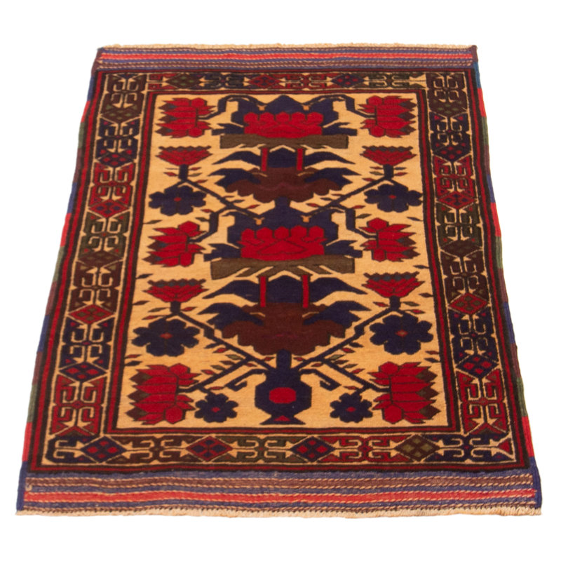 Tapis rouge tadjik 2 pi 8 po x 4 pi 5 po