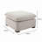 Square Upholstered Ottoman With Wooden Legs, Multi-Functional Footrest For Living Room, Bedroom, Various Fabrics & Colors-1240336768