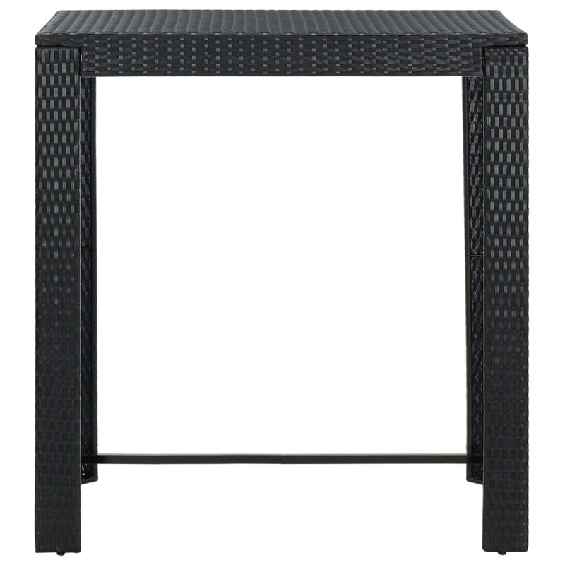 Besty Bar Height Dining Set, Black, 110.5cm H x 60.5cm W x 100cm L, 4