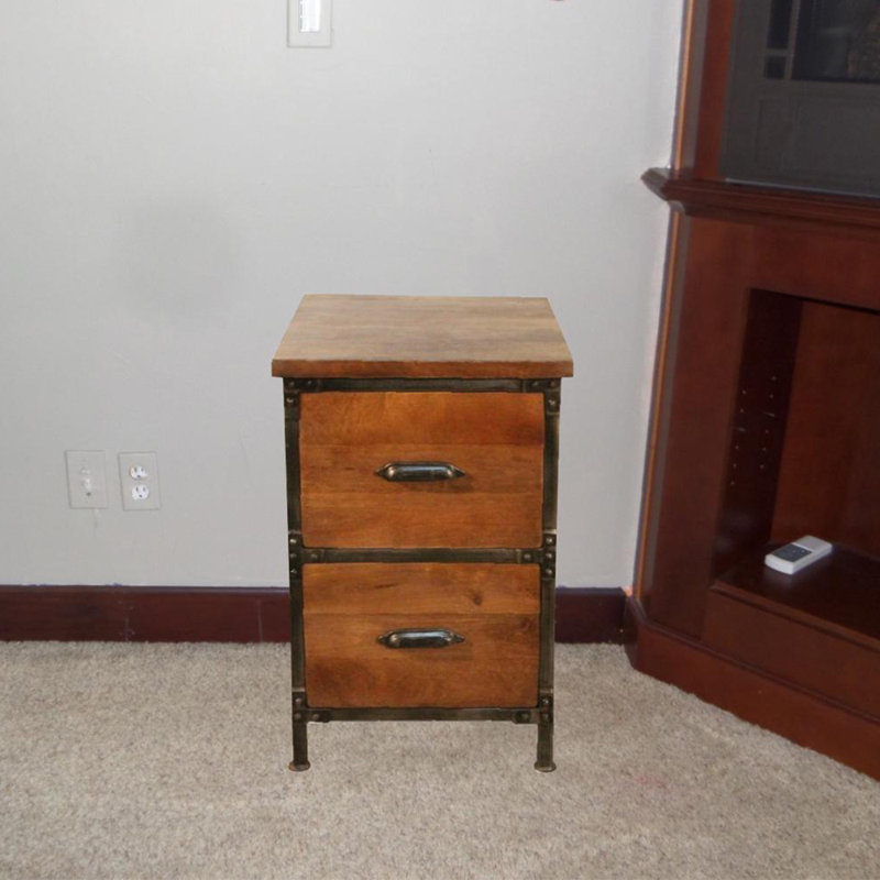 Yerby 18'' Wide 2 -Drawer Solid Wood File Cabinet
