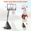 Cerceau de basketball extérieur 48 po, cerceau portatif réglable de 4,9 à 10 pi avec roulettes, panneau incassable en PC pour l'allée-126694686