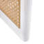 Table basse de style chinois en bois massif et imitation rotin blanc (table basse uniquement, sans chaises)