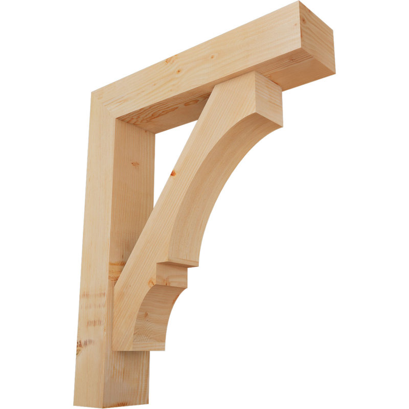 Support de bloc Balboa avec entretoise décalée, 42 x 34, Sapin Douglas de l 7 1/2 (lisse)