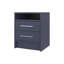 Table de chevet H 19,9 po, 2 tiroirs, 1 tablette, bleu Alby - Chambre