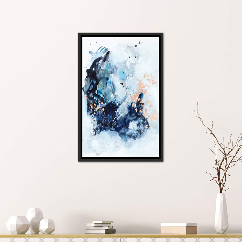 « let it be » par sana jamlaney, reproduction d’art, Toile avec cadre noir, H 48 po x l 32 po x P 1,5 po