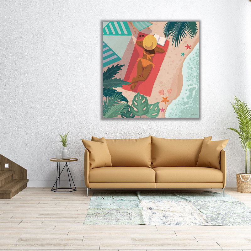 Beach Babes I - reproduction d'art sur toile, H 24 po x l 24 po