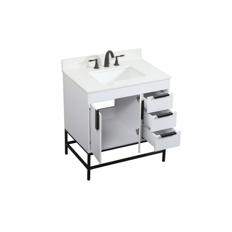 Ensemble de meuble-lavabo simple 32 po Eugene, Blanc