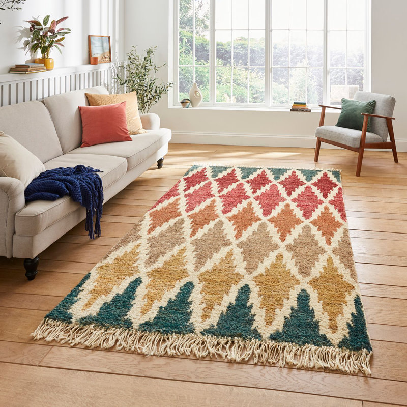 Cyrielle area rug Hand Knotted Rectangle Multi coloured, Rectangle 120 x 170cm