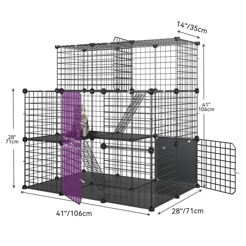 Cage à chat 3 couches Draedyn
