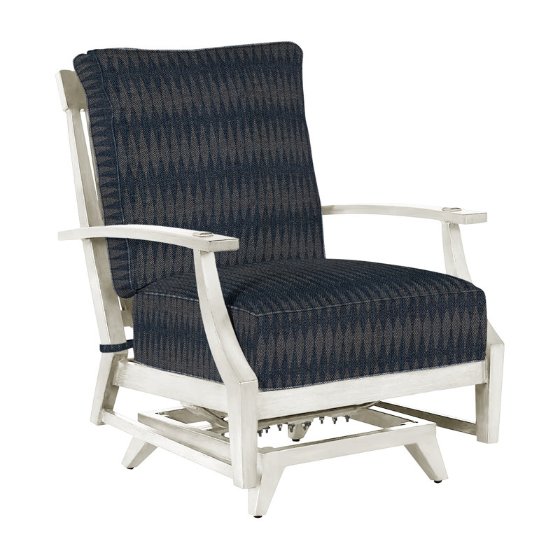Croquet Patio Chair with Cushions, Slate Gray, Welt, Linen Forest
