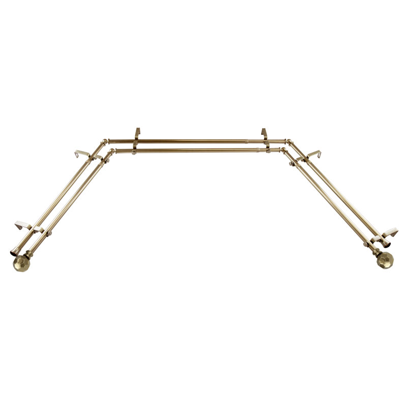 Tringle à rideaux double Campanella, Laiton antique