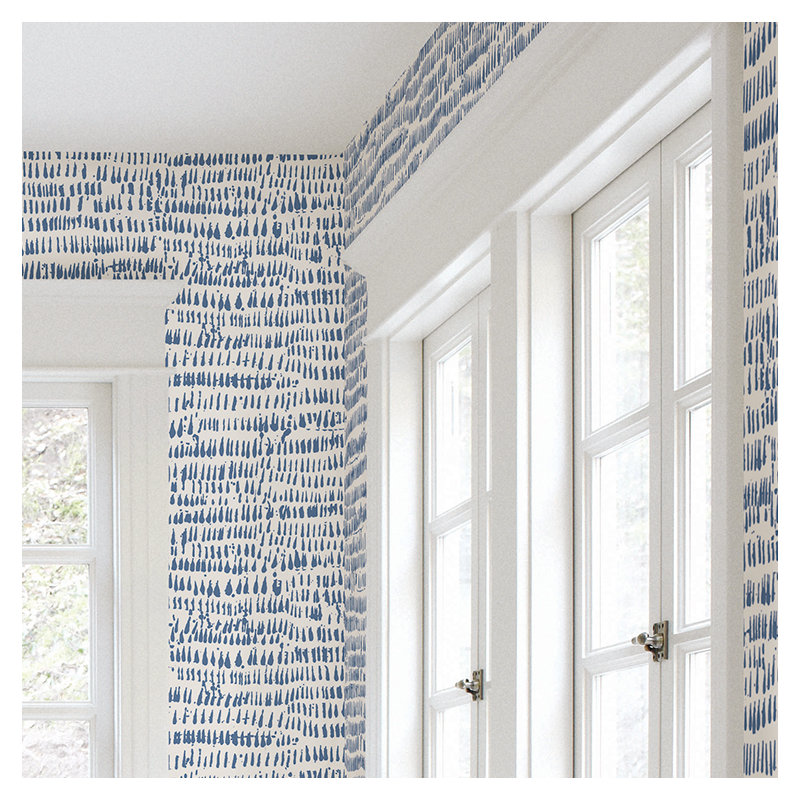 Rouleau de papier peint non collé Adalis, bleu