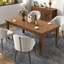Grande table de salle à manger extensible en chêne, grande conception moderne pour recevoir