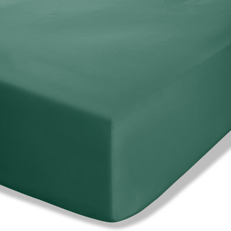 Easy Iron Percale Extra Deep Fitted Sheet, Kingsize (5'), Teal