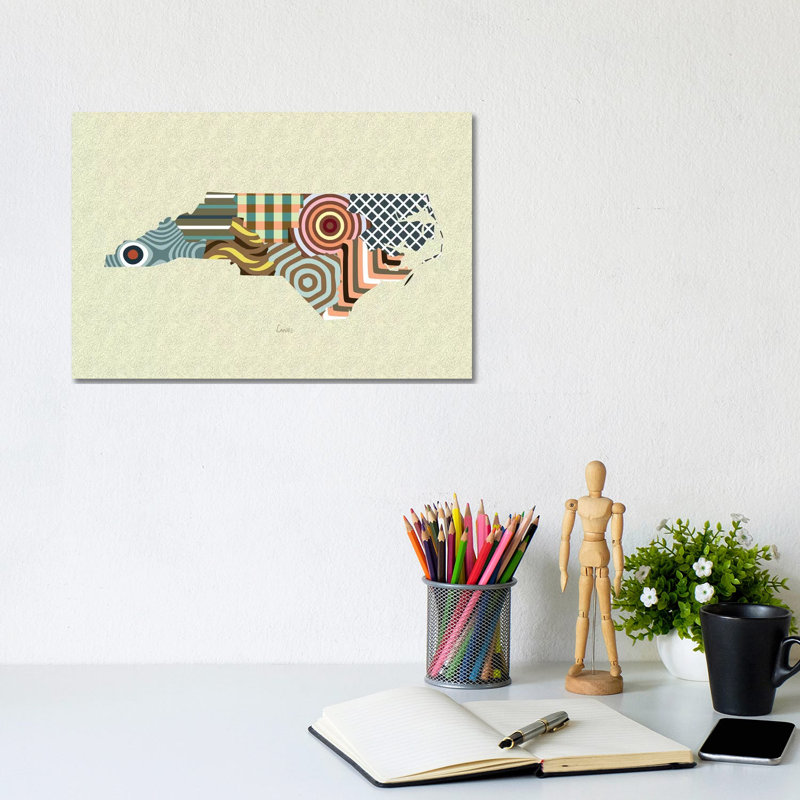North Carolina State - Wrapped Canvas Print, 20.32 cm H x 30.48 cm W