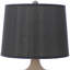 Lampe de table en bois avec base quadrilobe, noir et blanc antique-1061459971