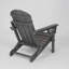 Chaise Adirondack pliante avec porte-gobelet double - Chaise Adirondack en composite avec texture de bois, gris-23281583