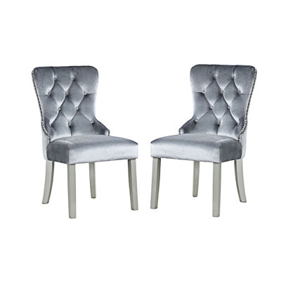 Chaise d'appoint rembourrée (ensemble de 2)