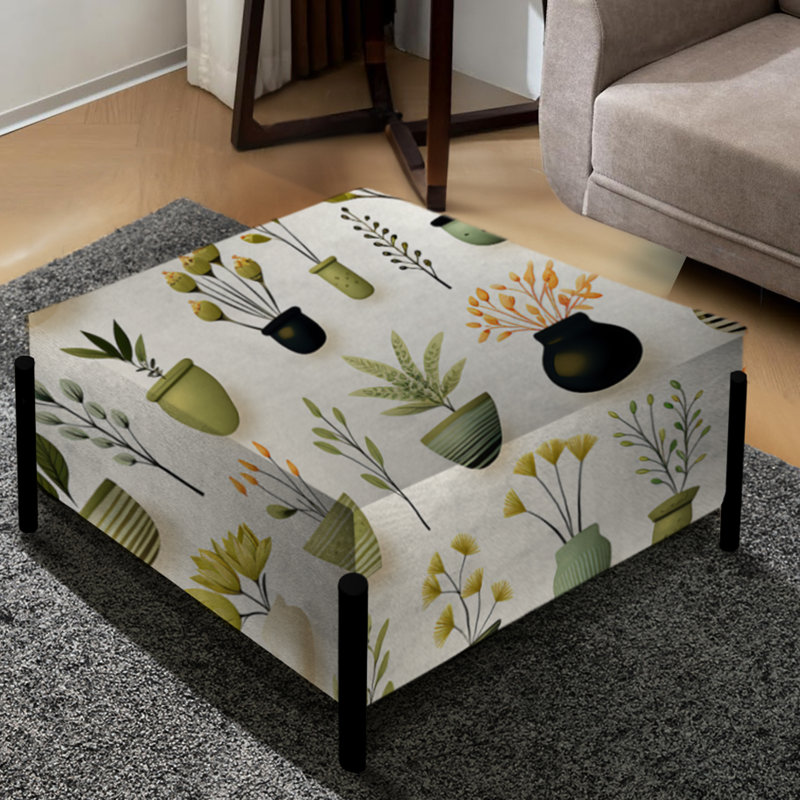 Minimalist Garden - Botanical Large Square Ottoman