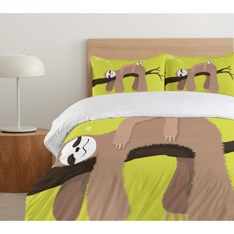 Sloth Modern & Contemporary Duvet Cover, King