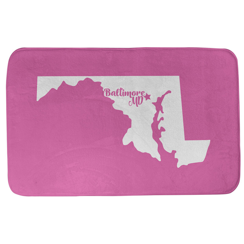 Tapis de salle de bain baltimore maryland, l 21 po x L 34 po, Rose