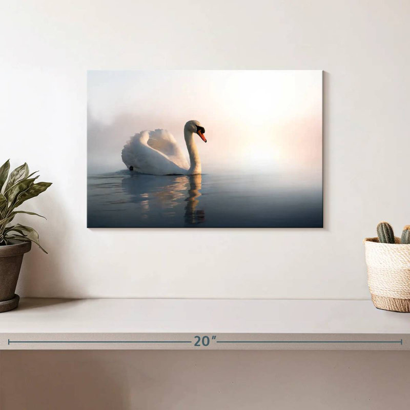 Crowle majestueux cygne, H 8 po x l 12 po