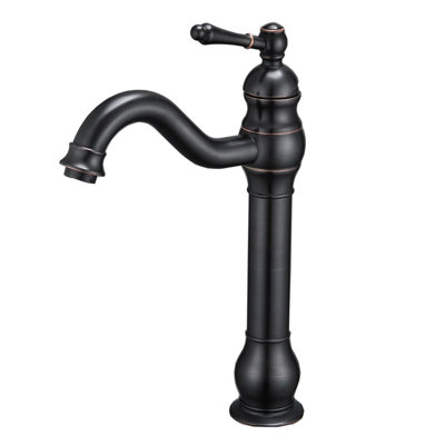 Robinet de lavabo pour salle de bain à poignée simple avec poignée pivotante à 360 ° et bonde escamotable Harmony Fusion