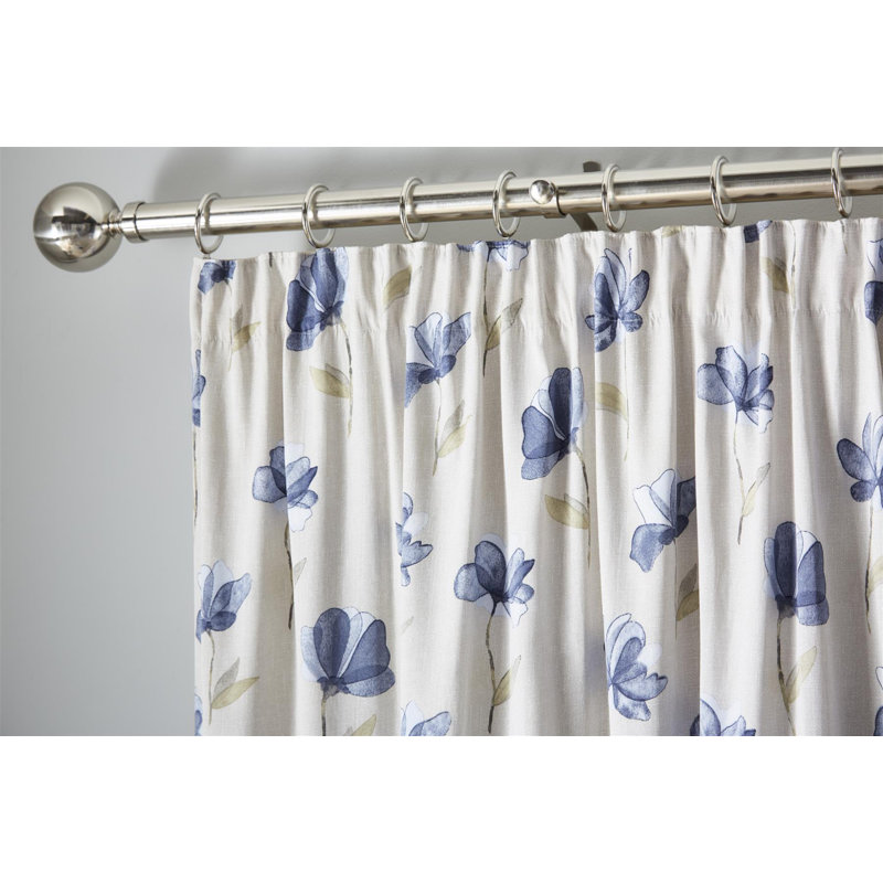 Westbury Terracotta Room Darkening Curtain, Width 229 x Drop 229 cm, Blue