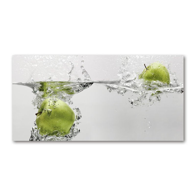 Apple Under Water - Wrapped Canvas Print