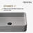 Vinnova 12.8'' Gray Concrete Rectangular Bathroom Sink