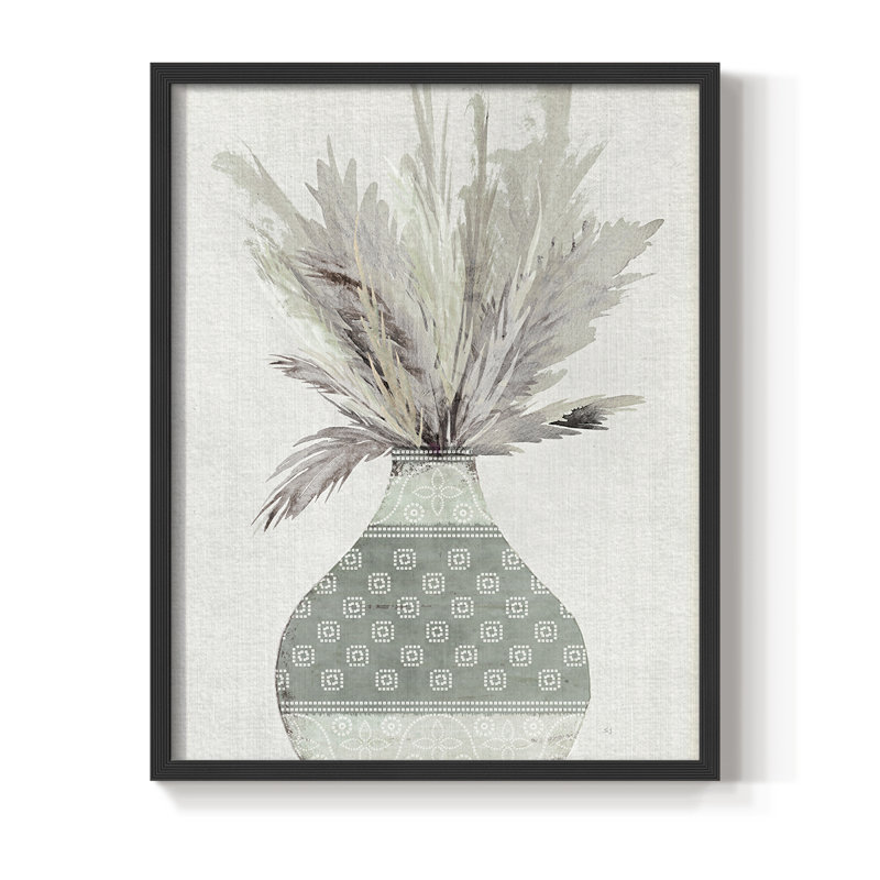 Bandhani Arrangement I Framed Print - Solid Wood, Black, 15" H x 12" W